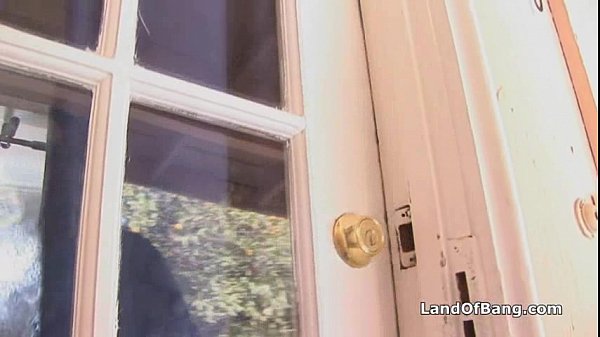 Busty bikini babe rides black cock