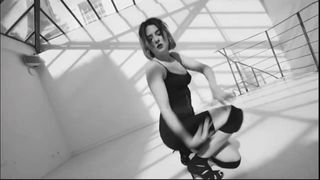 Clementine M hot dance high heels and spandex leggings