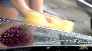 Mallory Rae Murphy washes a car and gets fucked by the client