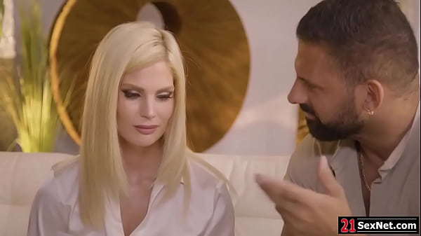 Petite secretary enjoying threesome dp penetration with boss