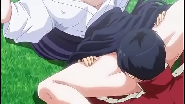 Teasing anime girl by the forest