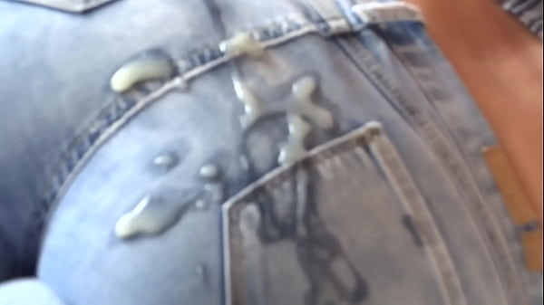 The maid’s stepson cums in my ass with jeans on, full milk and beautiful cock